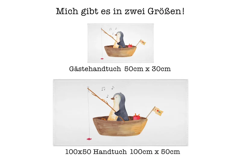Handtuch Pinguin Angelboot