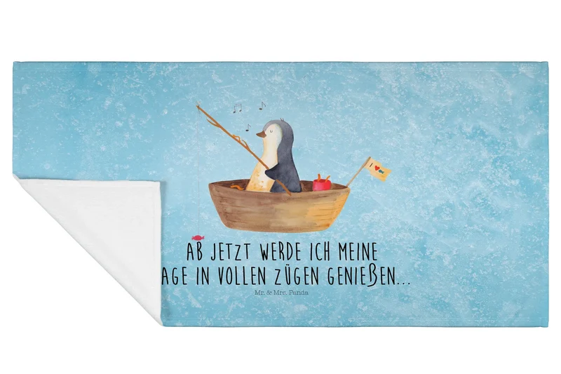 Handtuch Pinguin Angelboot