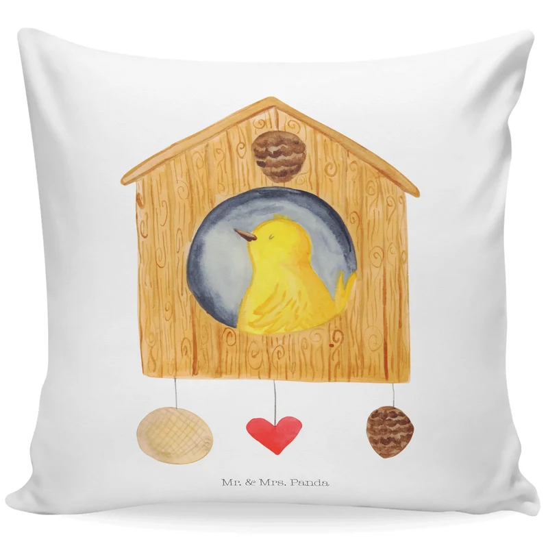 40x40 Kissen Vogel Haus