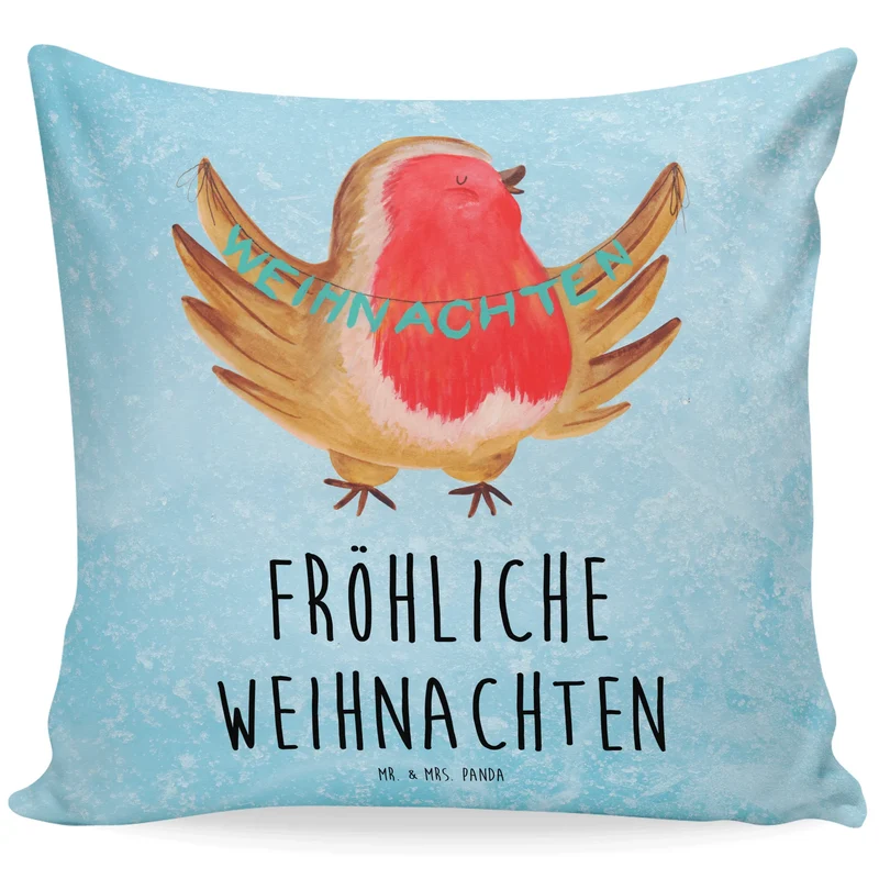 40x40 Kissen Rotkehlchen Weihnachten
