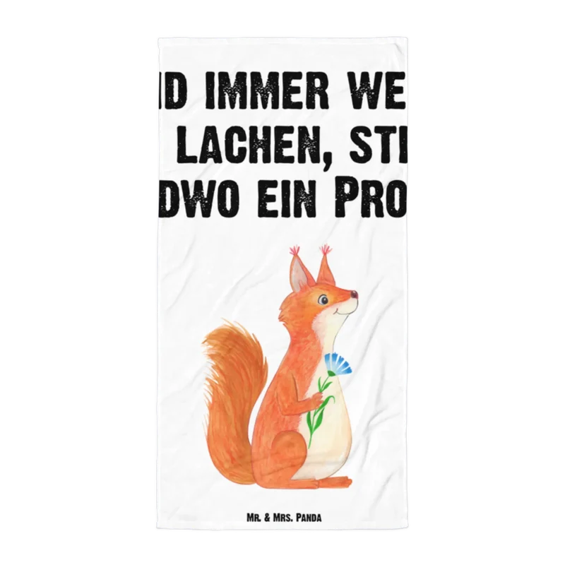 XL Badehandtuch Eichhörnchen Blume