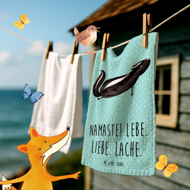 Gästehandtuch Stinktier Yoga