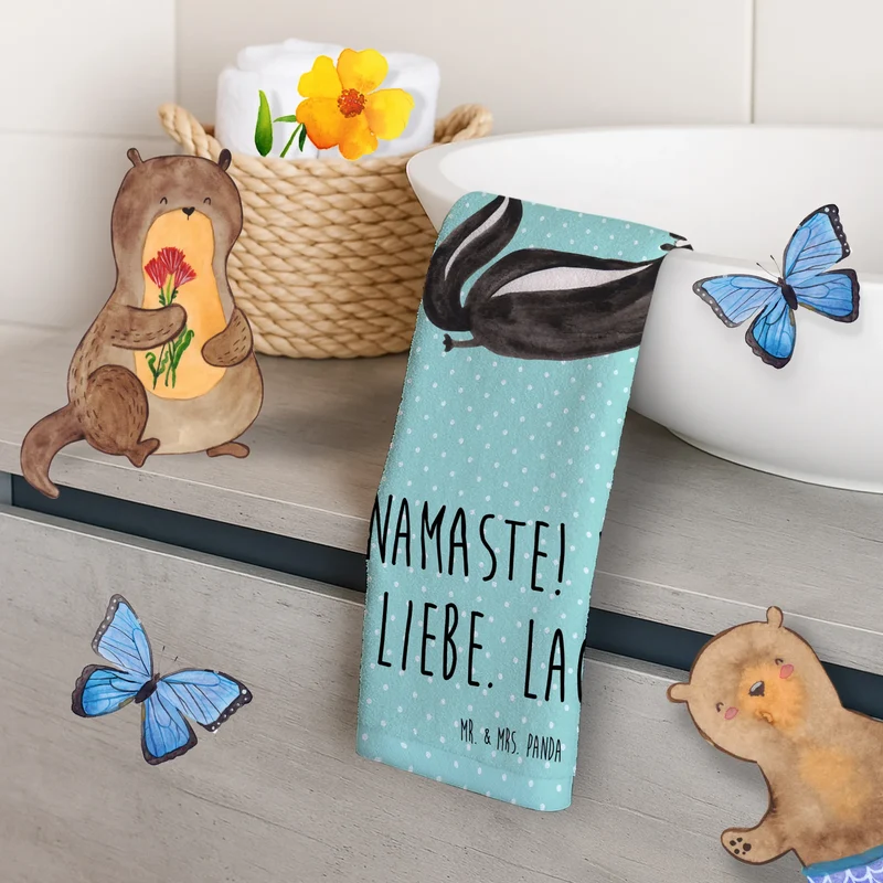 Gästehandtuch Stinktier Yoga