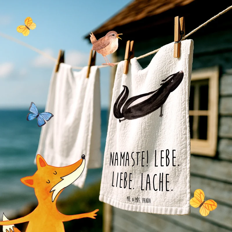 Gästehandtuch Stinktier Yoga