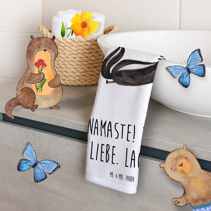 Gästehandtuch Stinktier Yoga