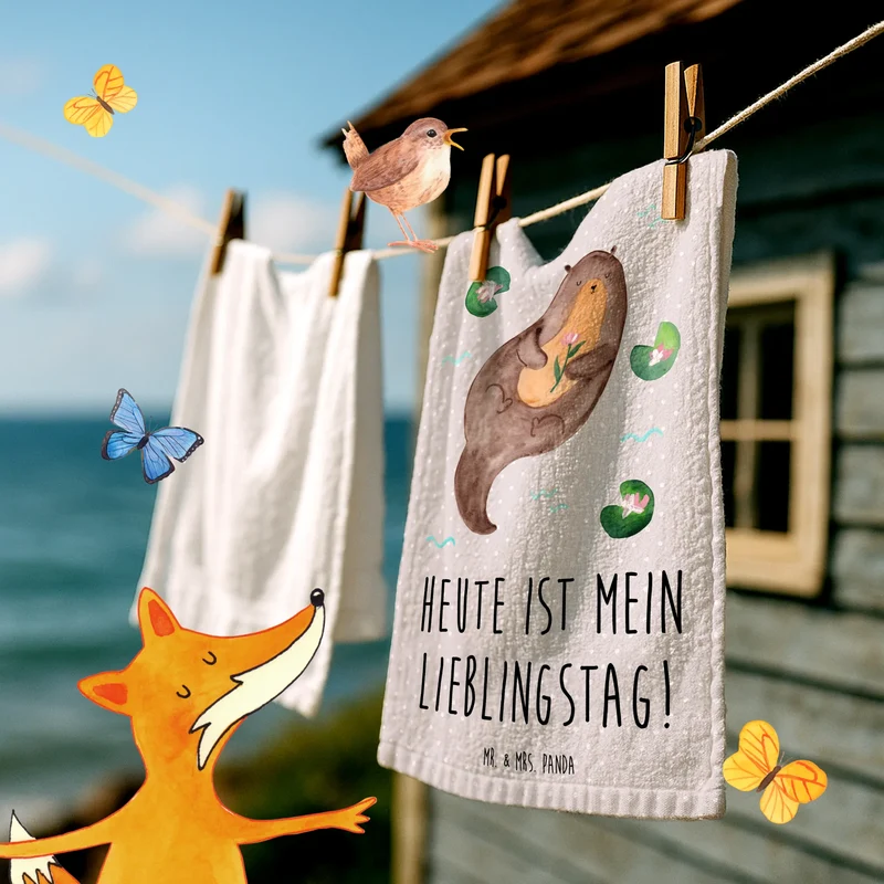 Gästehandtuch Otter Seerose