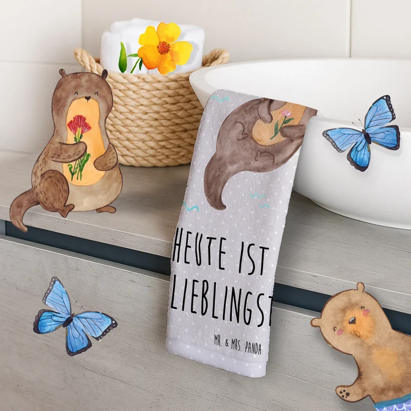 Gästehandtuch Otter Seerose