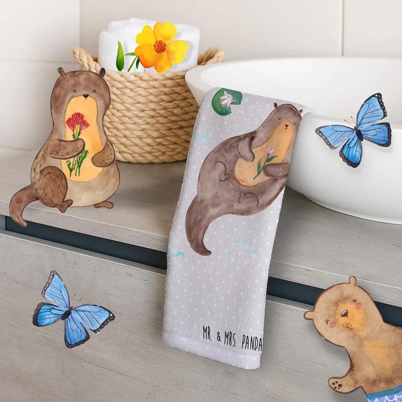 Gästehandtuch Otter Seerose