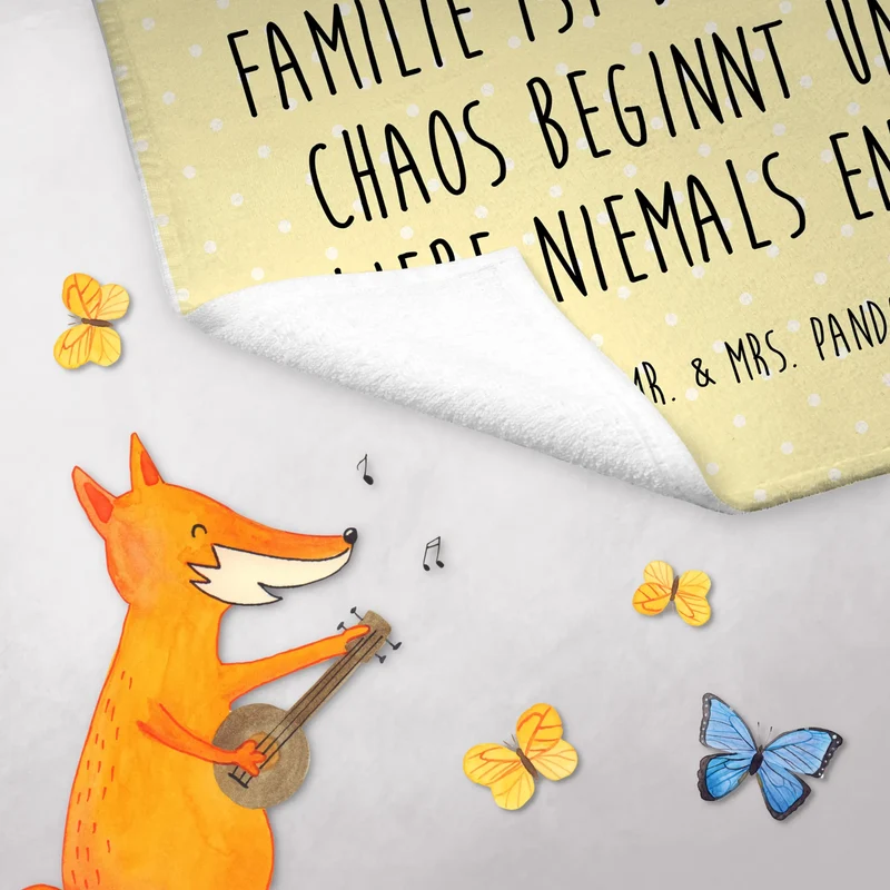 Gästehandtuch Igel Familie