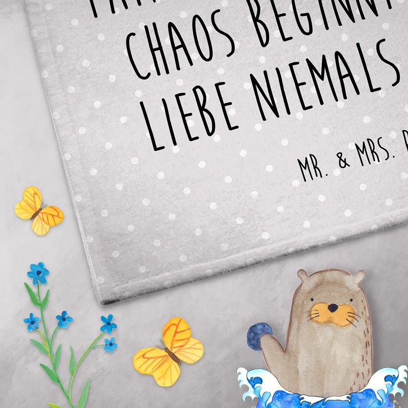 Gästehandtuch Igel Familie