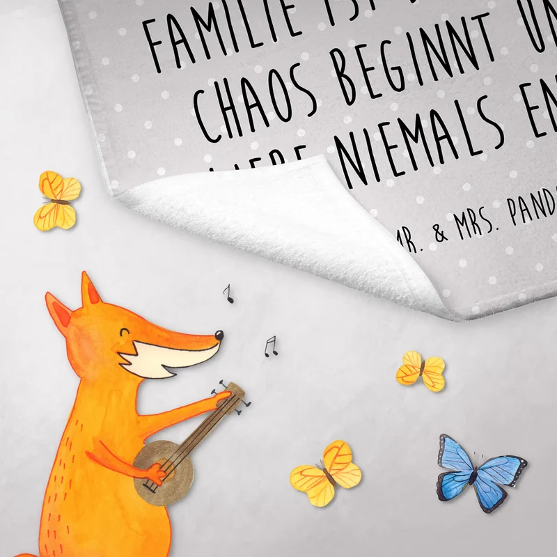 Gästehandtuch Igel Familie