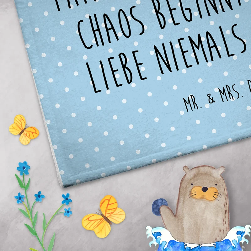 Gästehandtuch Igel Familie