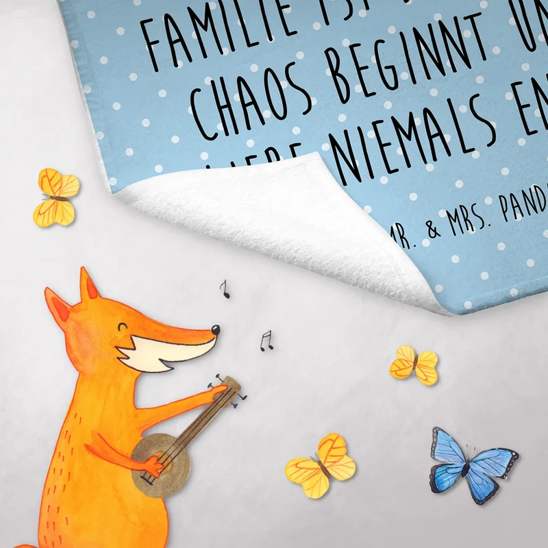 Gästehandtuch Igel Familie