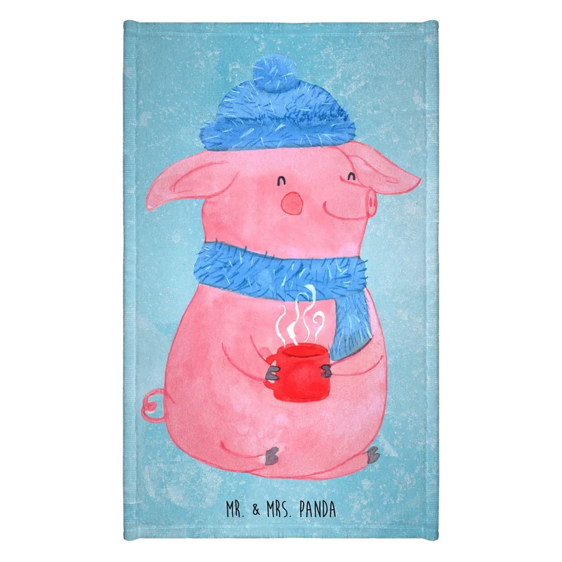 Gästehandtuch Schwein Glühwein