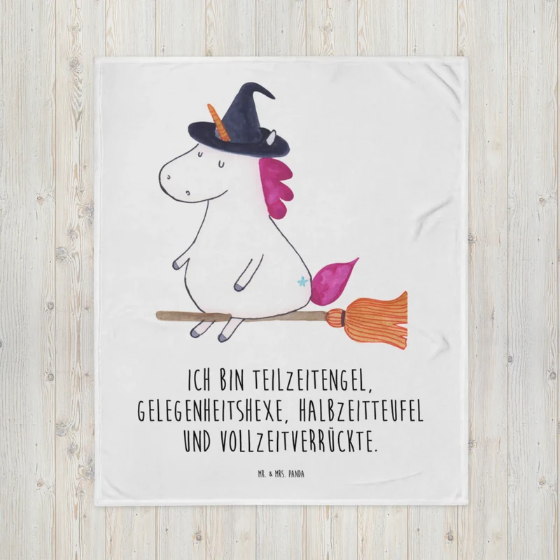 Babydecke Einhorn Hexe