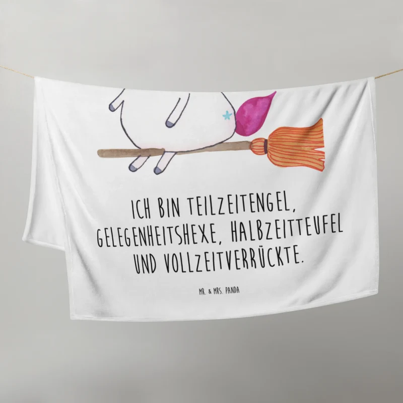 Babydecke Einhorn Hexe