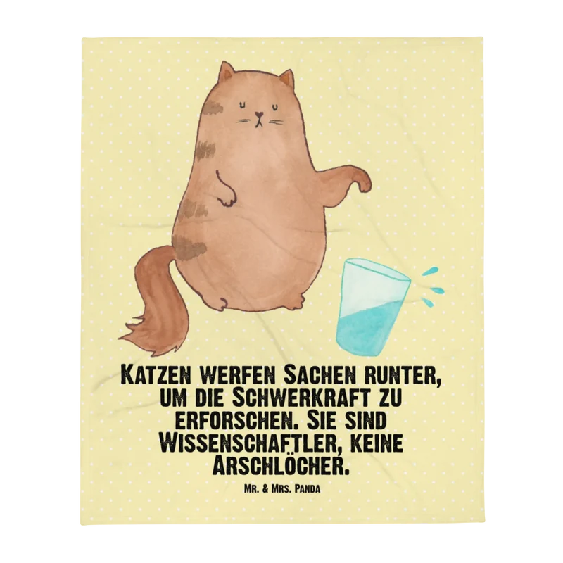 Babydecke Katze Wasserglas