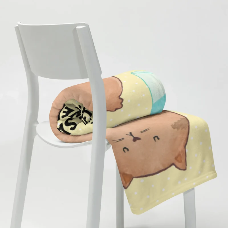Babydecke Katze Wasserglas