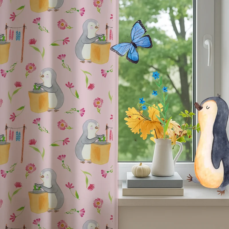 Vorhang Pinguin Kerzenziehen Muster