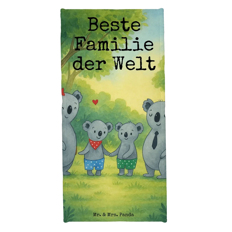 Badehandtuch Koala Familie zwei Design