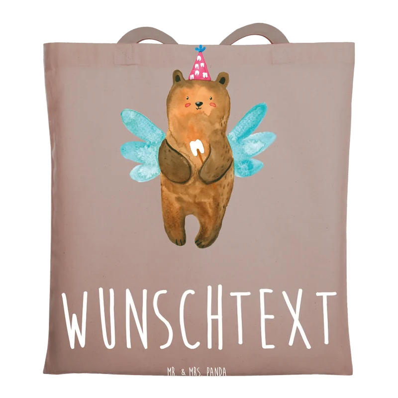 Personalisierte Foto Tragetasche Bär Zahnfee