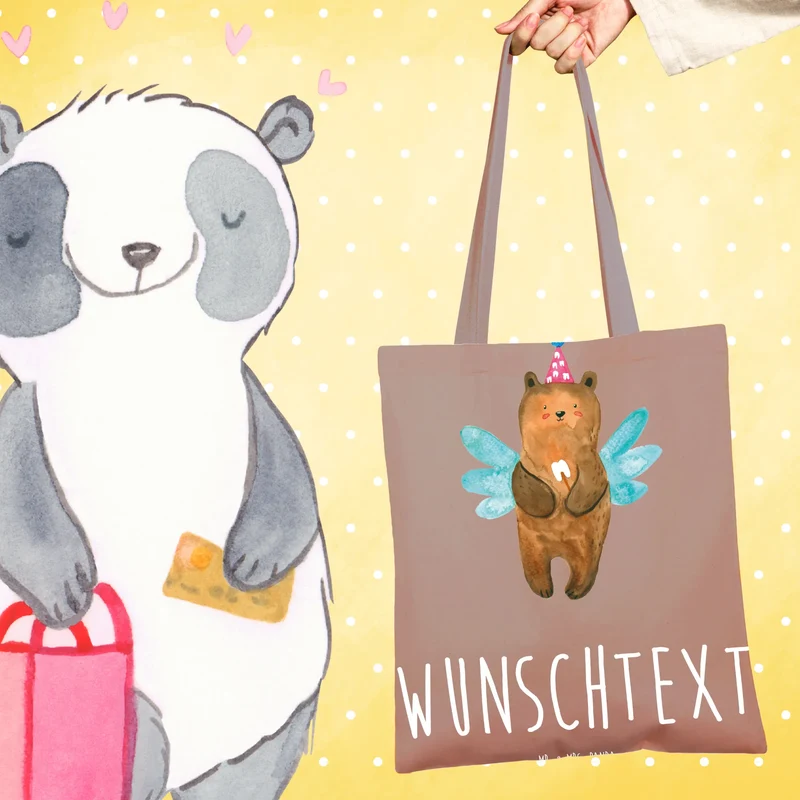 Personalisierte Foto Tragetasche Bär Zahnfee