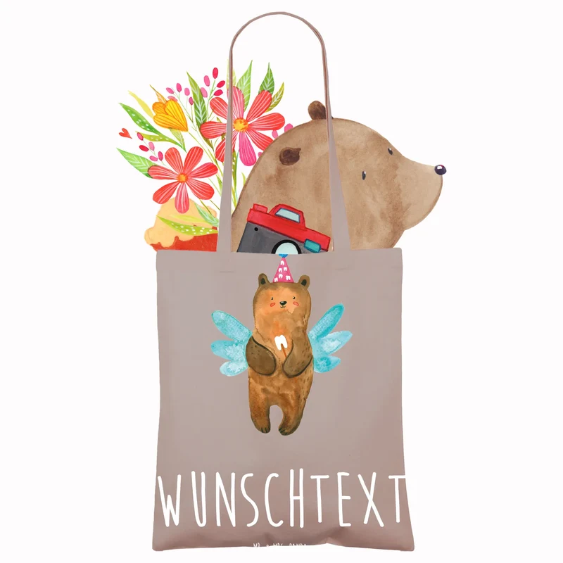 Personalisierte Foto Tragetasche Bär Zahnfee
