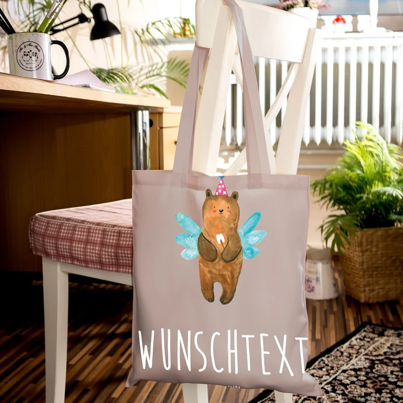Personalisierte Foto Tragetasche Bär Zahnfee