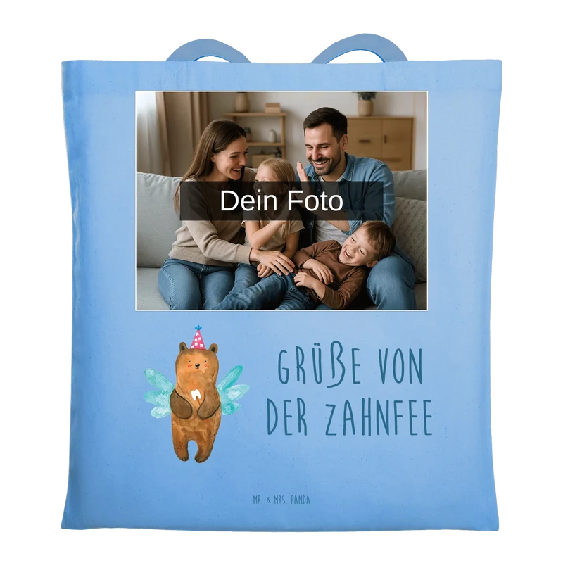 Personalisierte Foto Tragetasche Bär Zahnfee