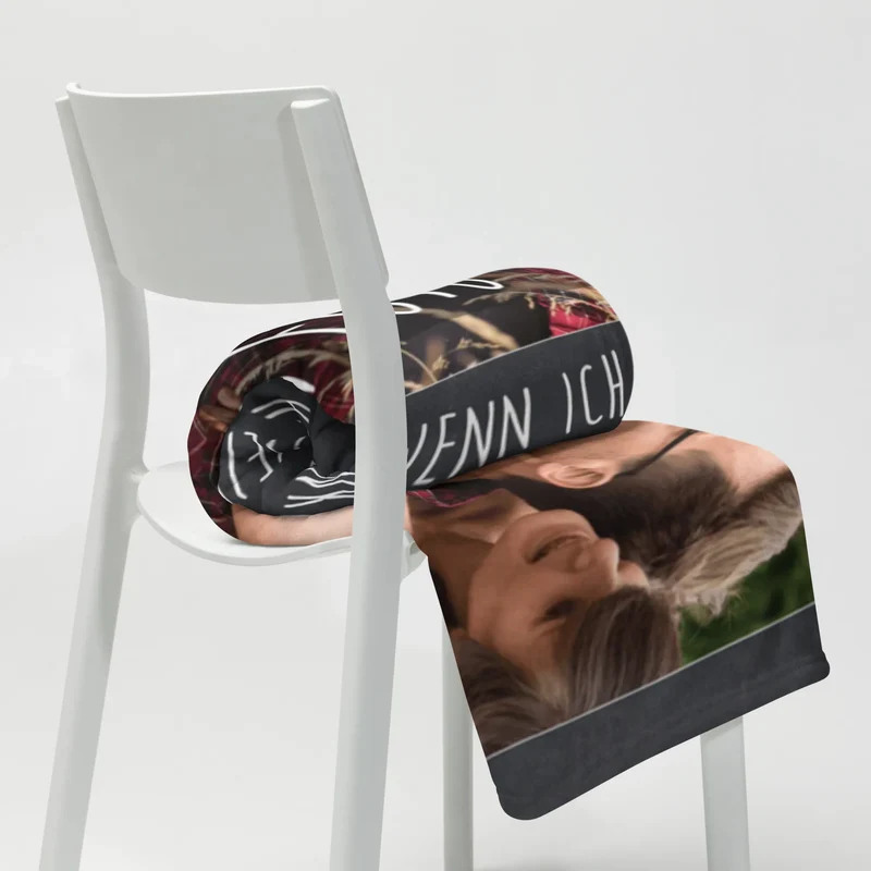 Personalisierte Foto Decke Pinguine Kuss