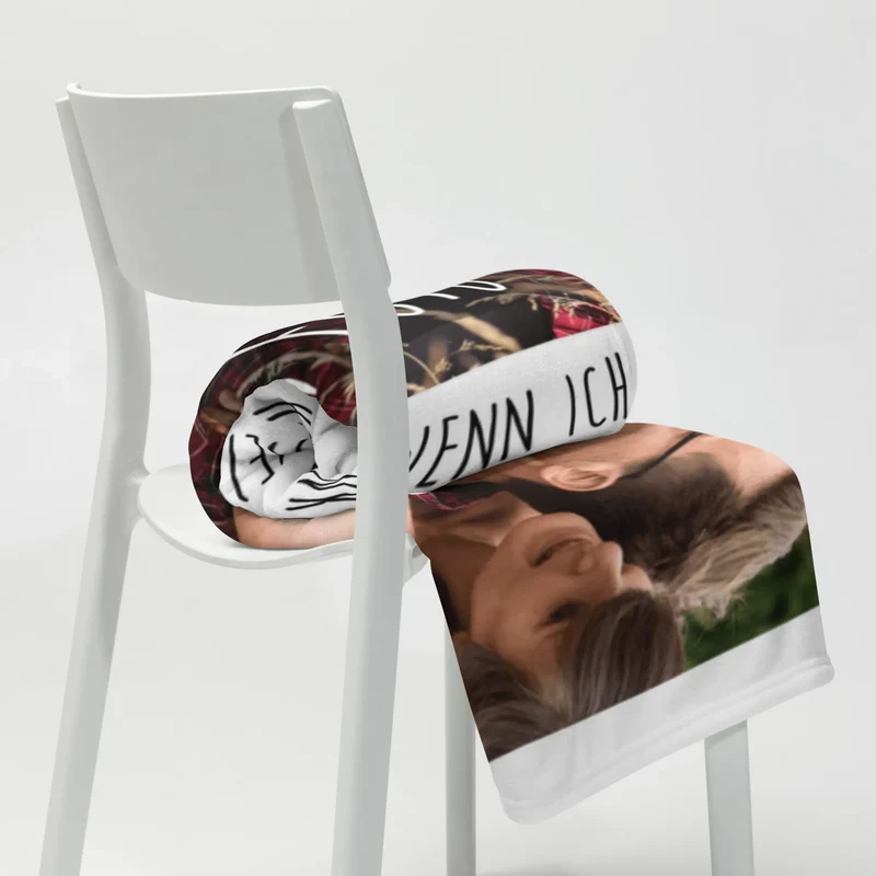 Personalisierte Foto Decke Pinguine Kuss