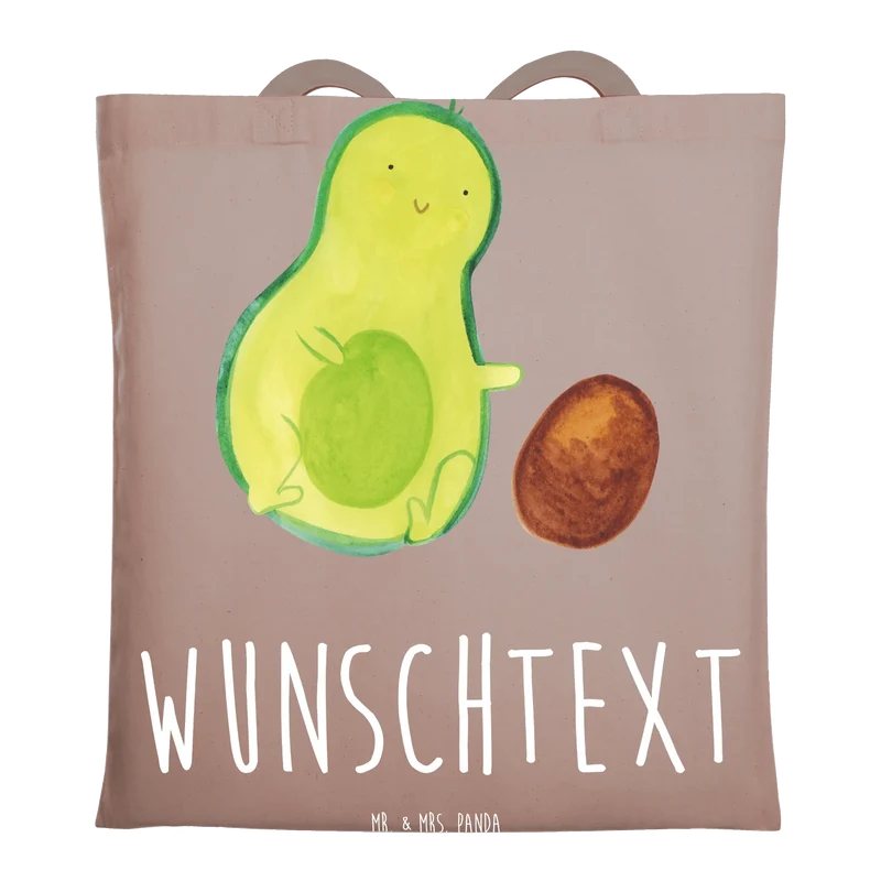 Personalisierte Foto Tragetasche Avocado Kern rollt