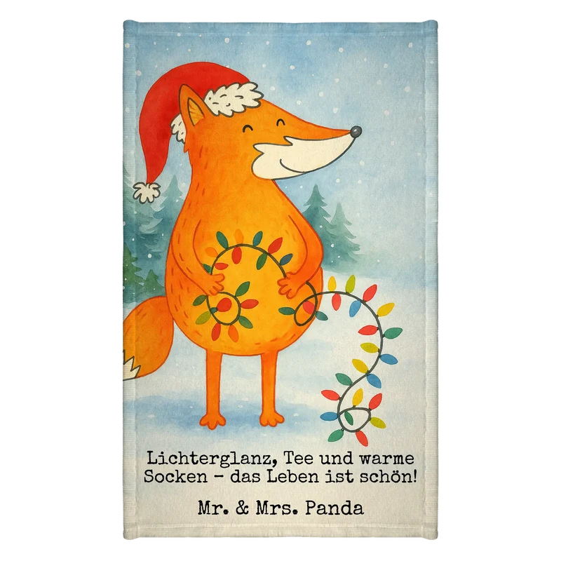 Gästehandtuch Fuchs Weihnachten Design