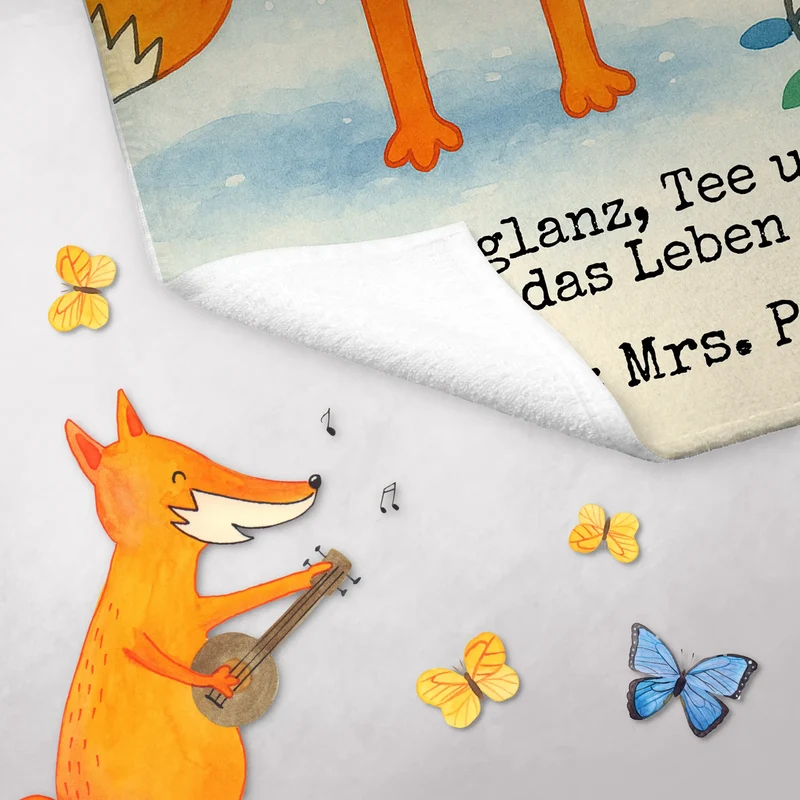 Gästehandtuch Fuchs Weihnachten Design