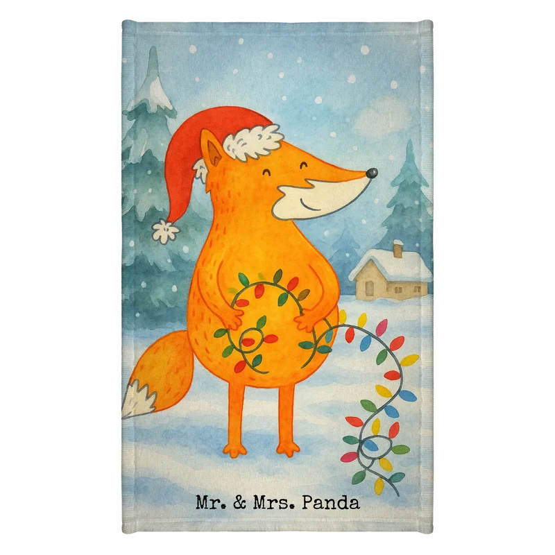 Gästehandtuch Fuchs Weihnachten Design