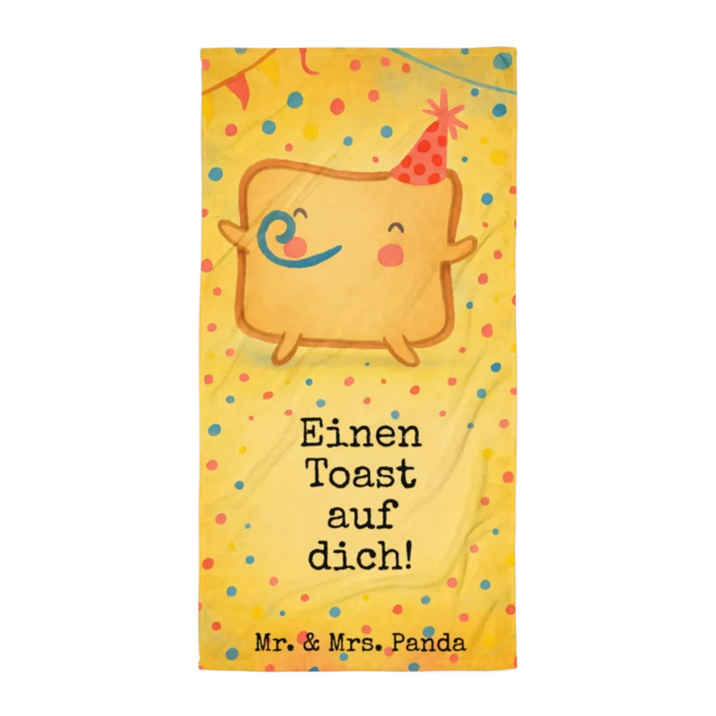 XL Badehandtuch Toast Party Design