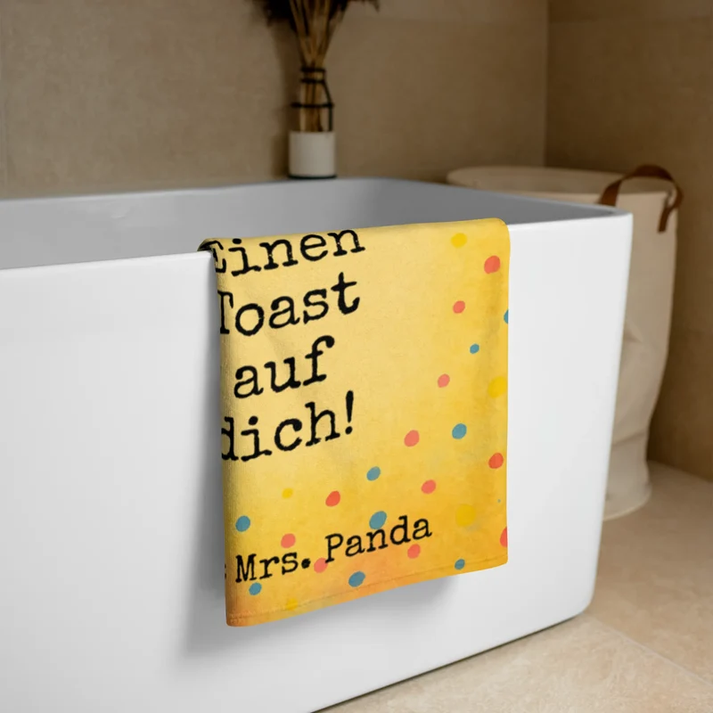 XL Badehandtuch Toast Party Design