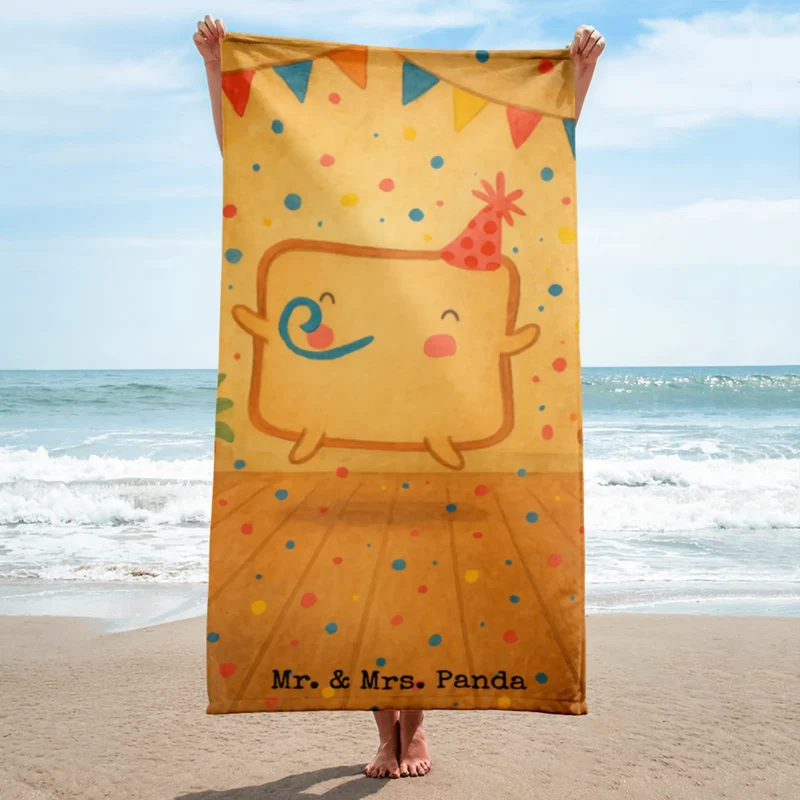 XL Badehandtuch Toast Party Design