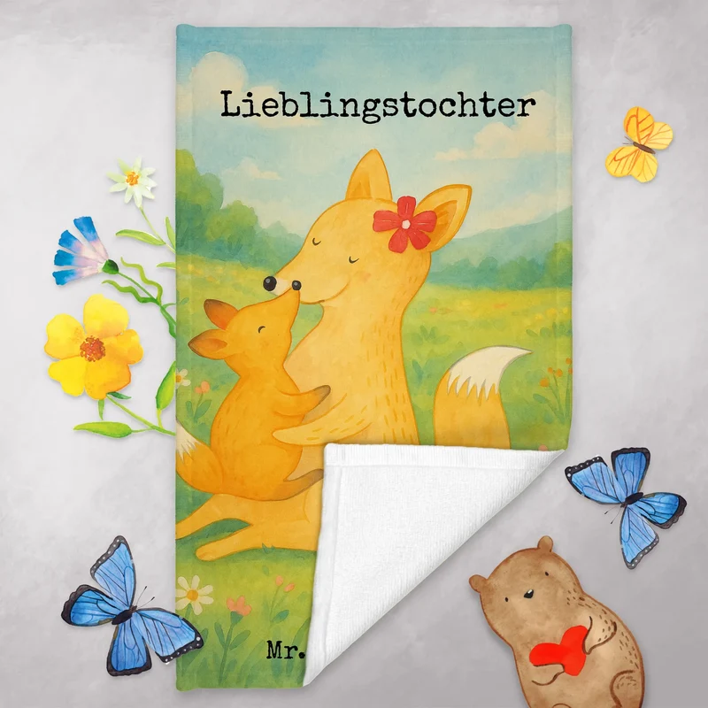 Gästehandtuch Fuchs Mama Design