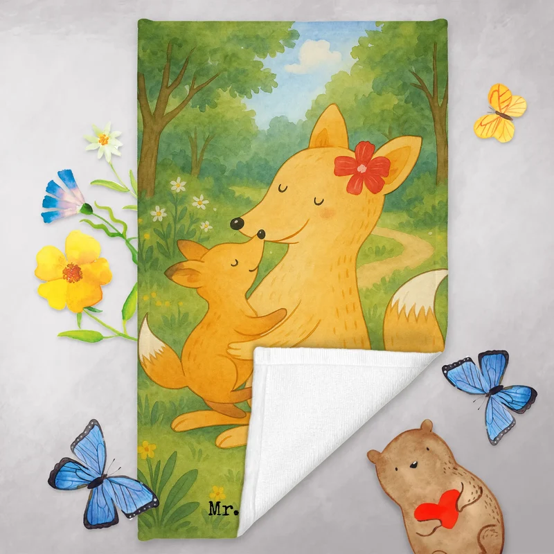 Gästehandtuch Fuchs Mama Design