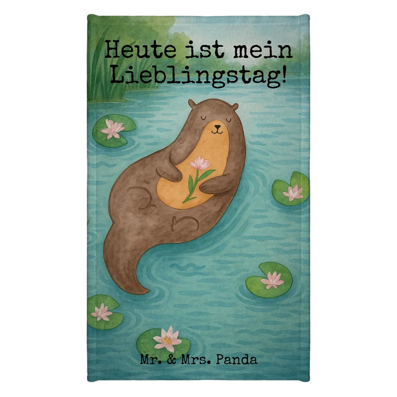 Gästehandtuch Otter Seerose Design