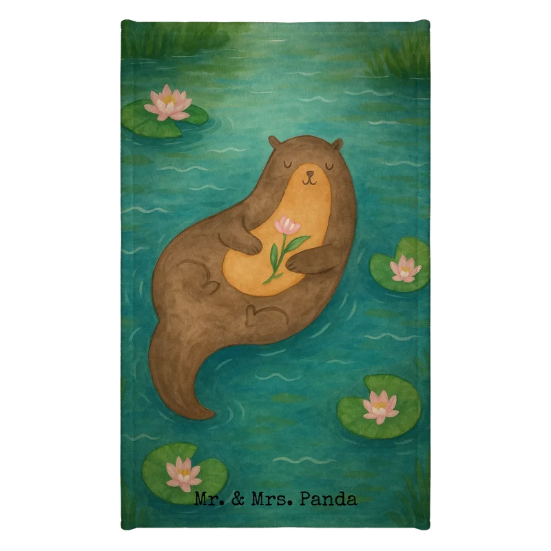 Gästehandtuch Otter Seerose Design