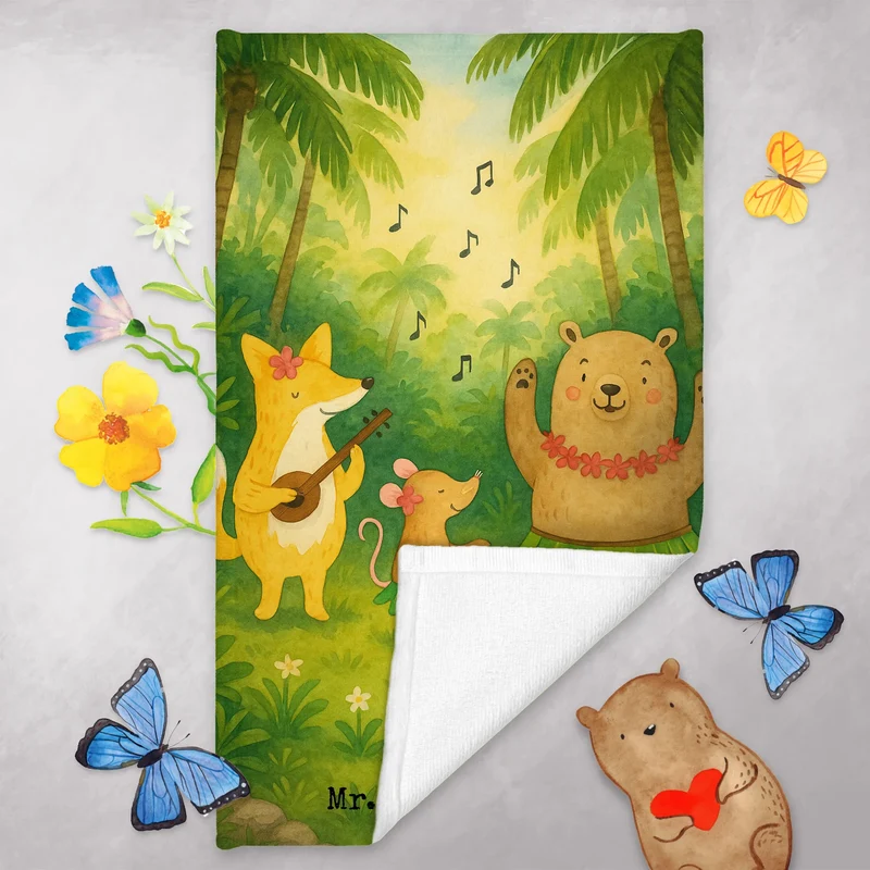 Gästehandtuch Waldtiere Aloha Design
