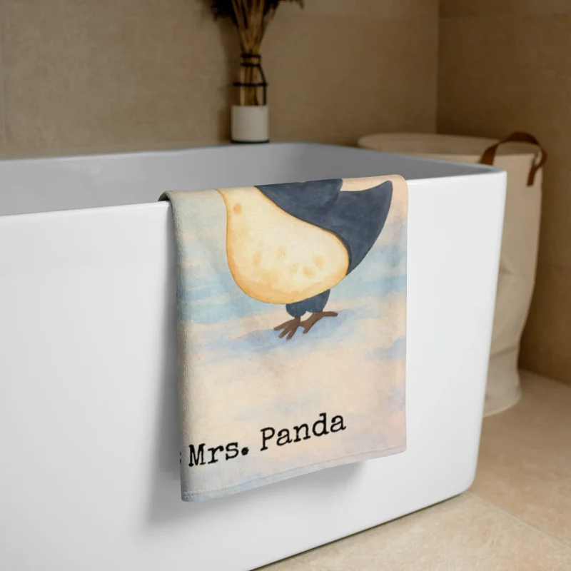 XL Badehandtuch Pinguine Kuss Design