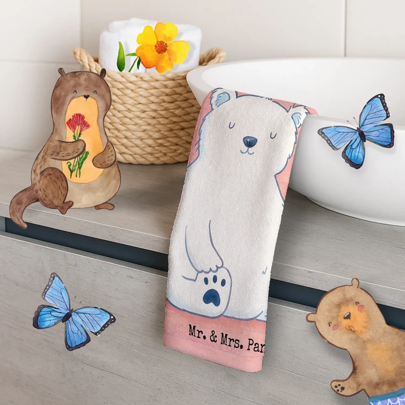 Gästehandtuch Eisbär Faul Design