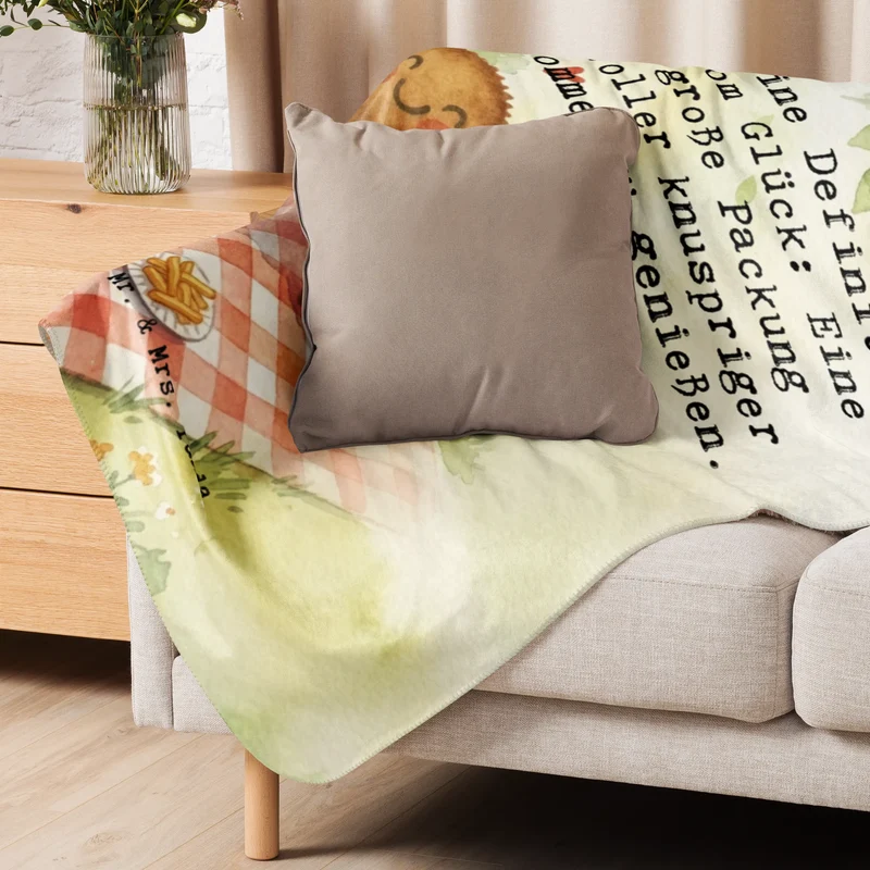 Sherpa Kuscheldecke Spinne Agathe Pommes Design