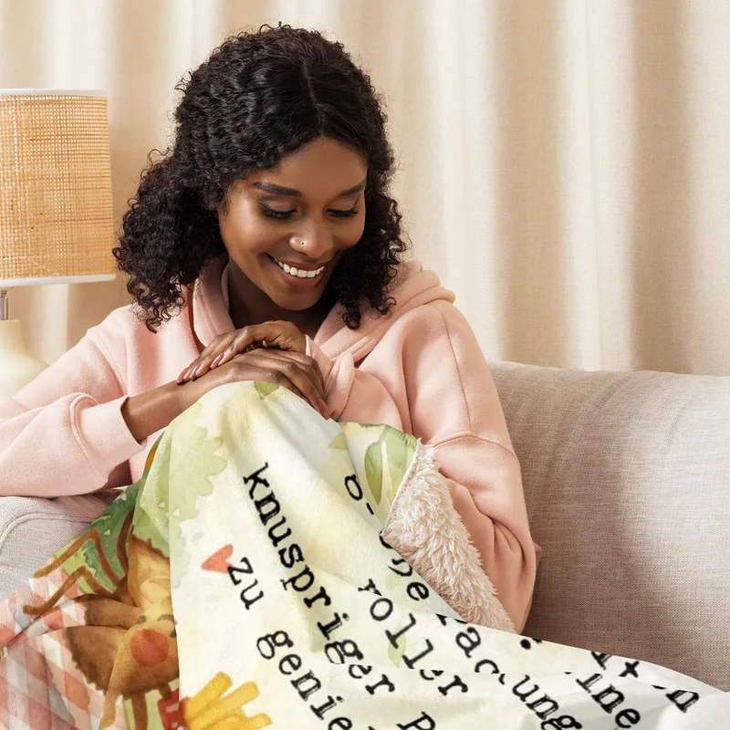 Sherpa Kuscheldecke Spinne Agathe Pommes Design