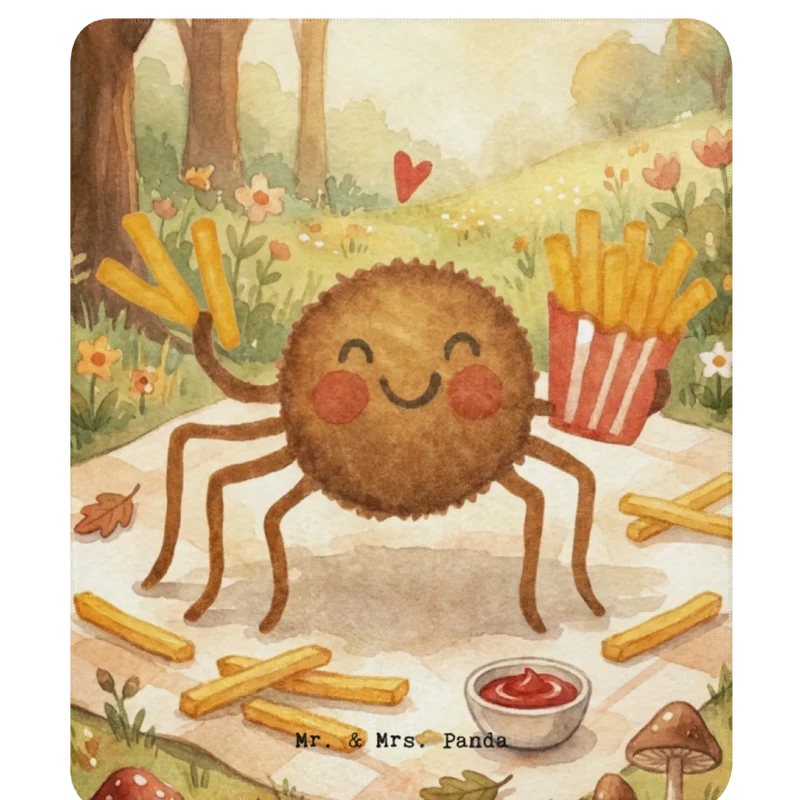 Sherpa Kuscheldecke Spinne Agathe Pommes Design