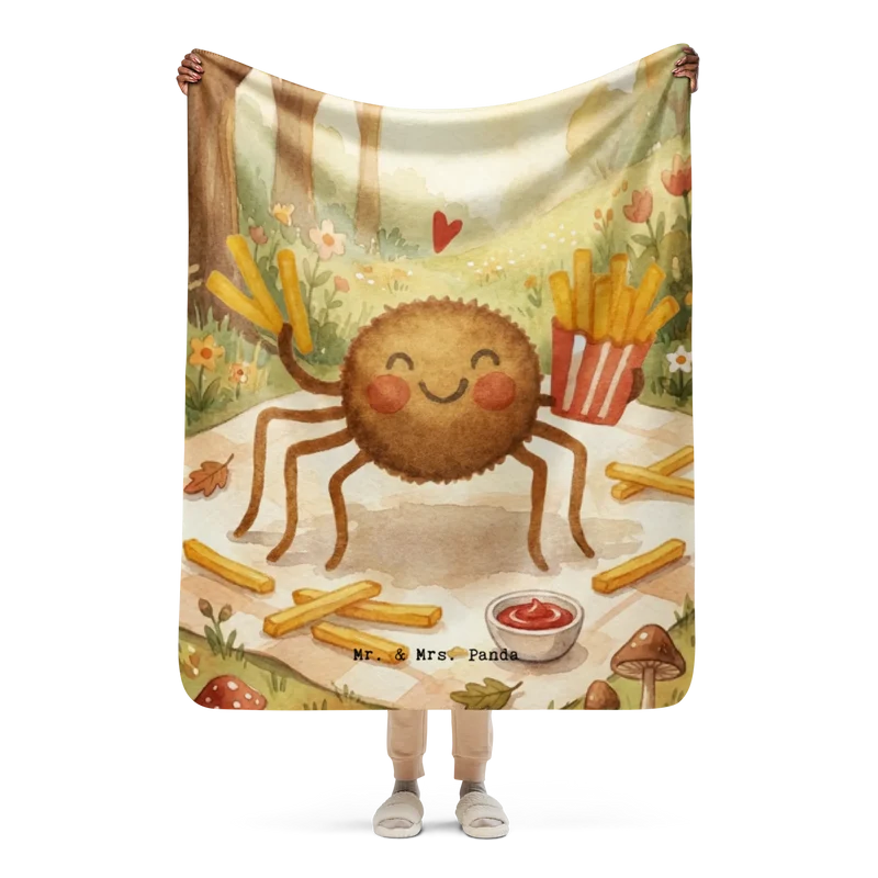 Sherpa Kuscheldecke Spinne Agathe Pommes Design