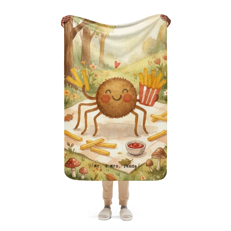 Sherpa Kuscheldecke Spinne Agathe Pommes Design